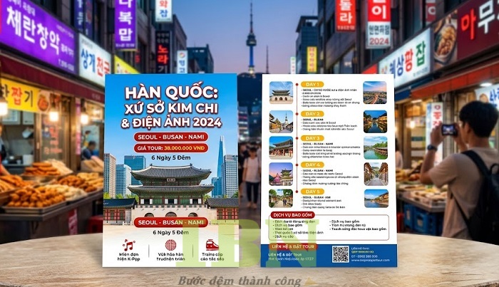 Mẫu tờ rơi du lịch Hàn Quốc