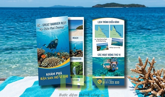 Mẫu tờ rơi quảng cáo tour du lịch lặn biển Úc