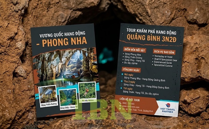 Mẫu tờ rơi quảng cáo tour du lịch Động Phong Nha