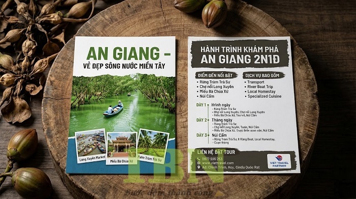 Mẫu tờ rơi quảng cáo du lịch An Giang
