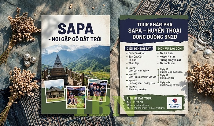 Mẫu tờ rơi quảng cáo du lịch Sapa