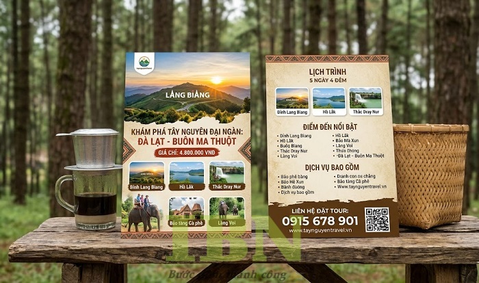 Mẫu tờ rơi quảng cáo tour du lịch Đà Lạt