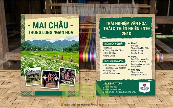 Mẫu tờ rơi du lịch Việt Nam - Mai Châu