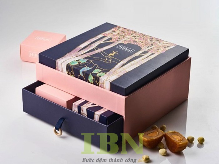 Hộp Bánh Trung Thu Hai Tầng 28 Quy cách sản xuất hộp bánh trung thu hai tầng tại In Bảo Ngọc