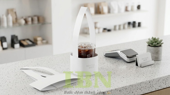 Mẫu túi chữ T bằng giấy couche phong các htối giản, sang trọng