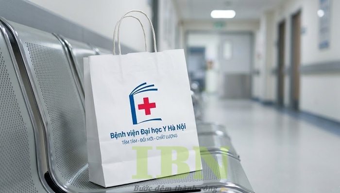 Mẫu túi giấy bệnh viện Đại học Y Hà Nội
