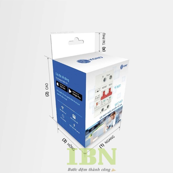 In Hộp Giấy Có Móc Treo 40 Kích thước thông dụng của hộp giấy có móc treo
