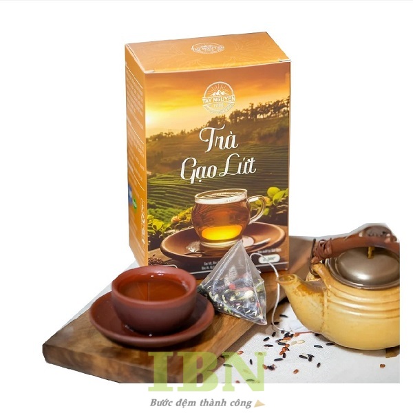Mẫu hộp giấy đựng trà gạo lứt đẹp