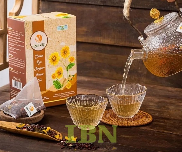 Mẫu hộp đựng trà gạo lứt thảo mộc