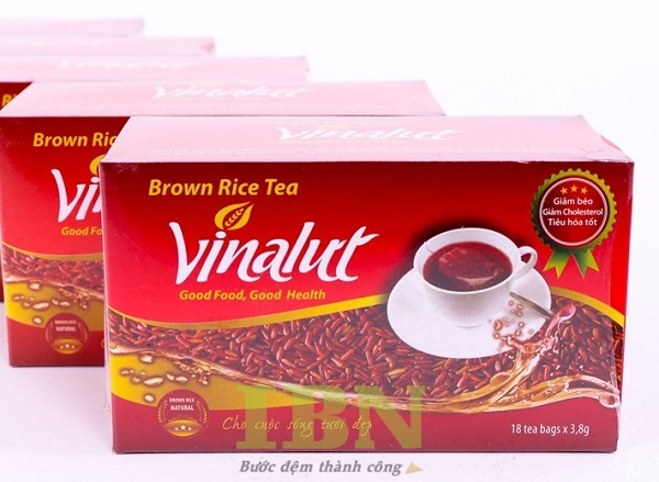 Mẫu hộp đựng trà gạo lứt cán màng bóng