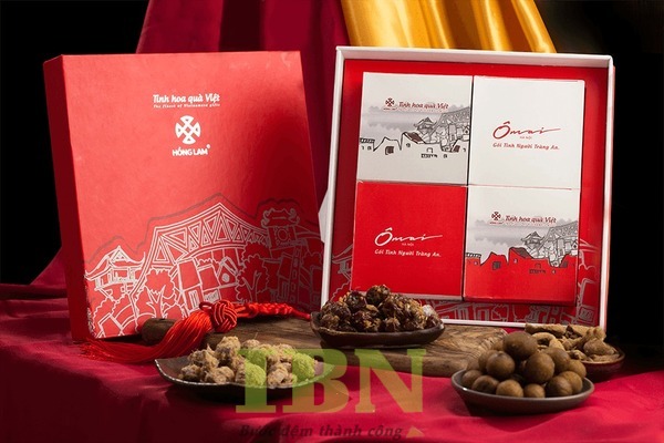 Mẫu hộp giấy đựng ô mai theo set làm quà biếu cao cấp