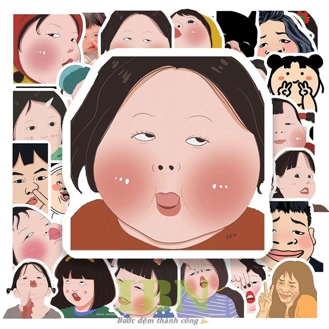 Mẫu sticker biểu cảm hài hước