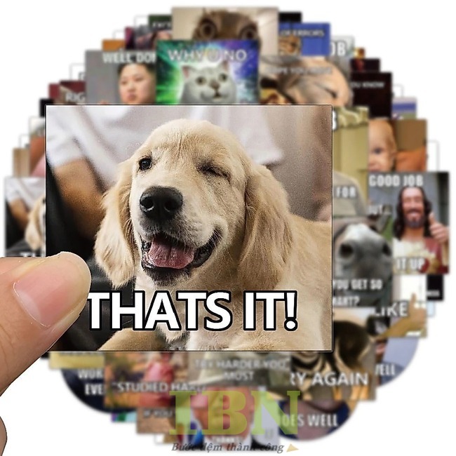 Mẫu sticker hài hước hình chú cún