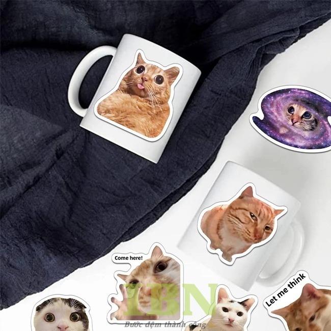 Mẫu sticker hài hước dán ly nước