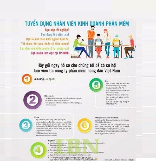Mẫu tờ rơi tuyển dụng nhân viên kinh doanh