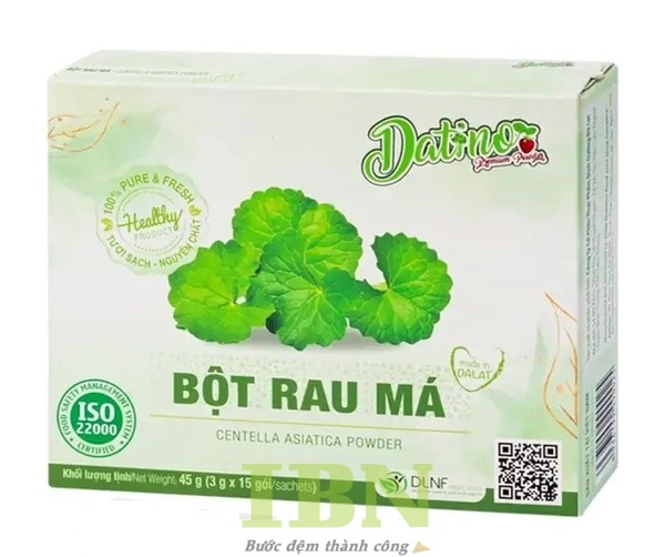 Mẫu hộp giấy đựng bột rau má đẹp, chất lượng tốt
