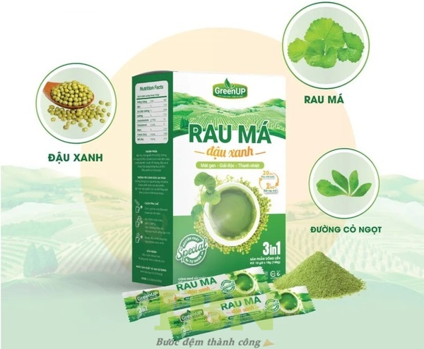 Mẫu hộp đựng bột rau má kiểu nắp dán