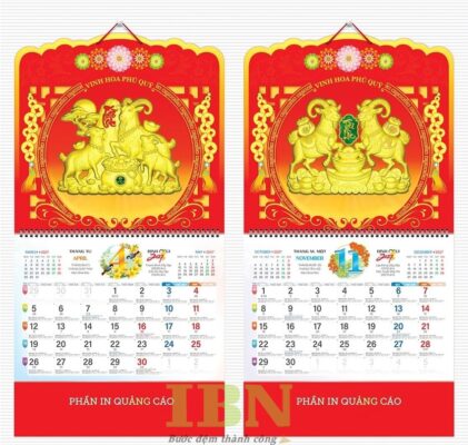Top 35+ Mẫu Lịch Treo Tường Đẹp, Đa Dạng Năm 2027