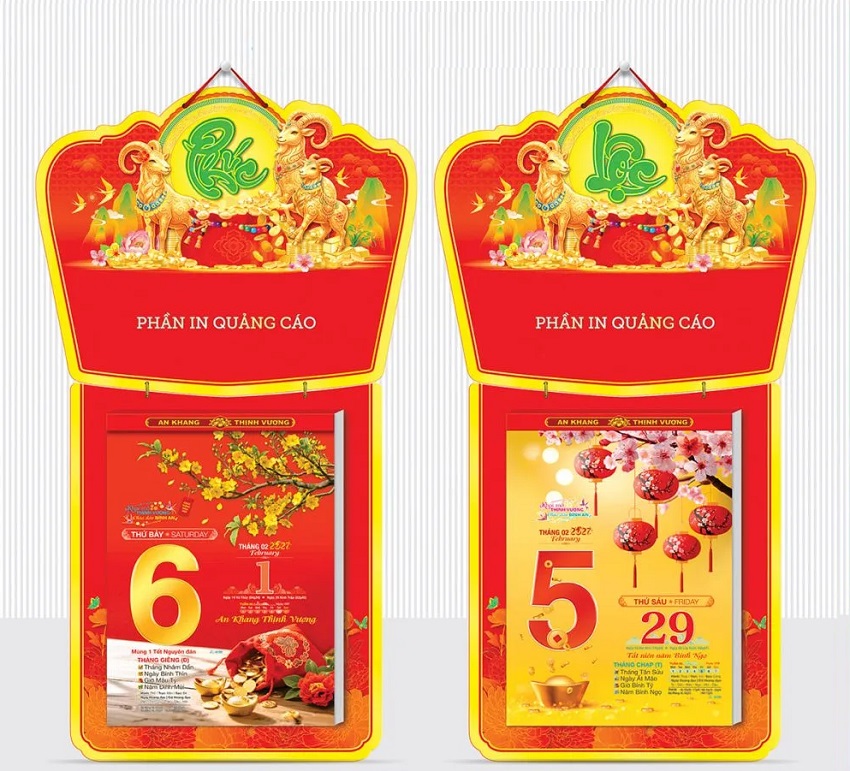 Mẫu lịch bloc thiết kế sang trọng