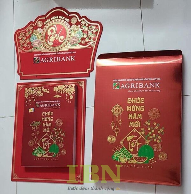 Mẫu lịch ngân hàng Agribank Tết 2027 dạng lịch bloc cao cấp