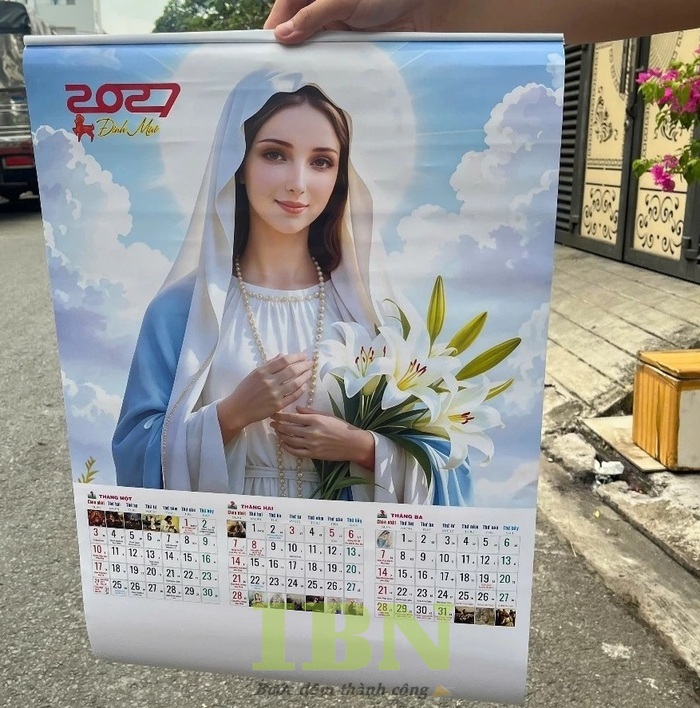 Mẫu lịch Tết Công giáo - lịch treo tường 2027