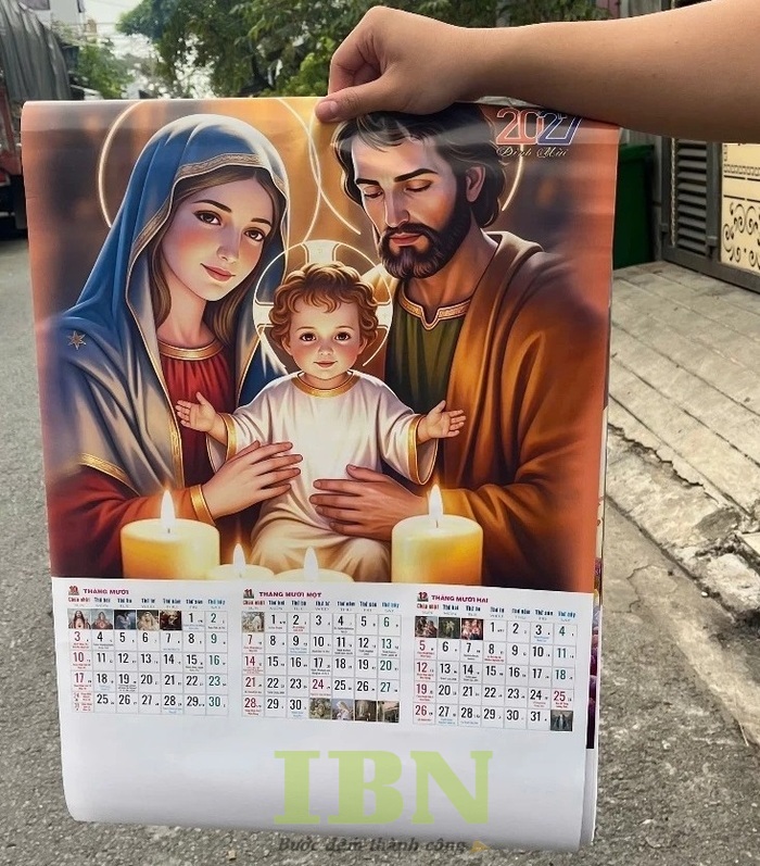 Mẫu lịch Tết Công giáo - lịch treo tường năm 2027
