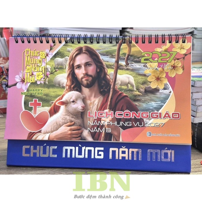Mẫu lịch Tết Công giáo - lịch để bàn in hình Chúa Giêsu