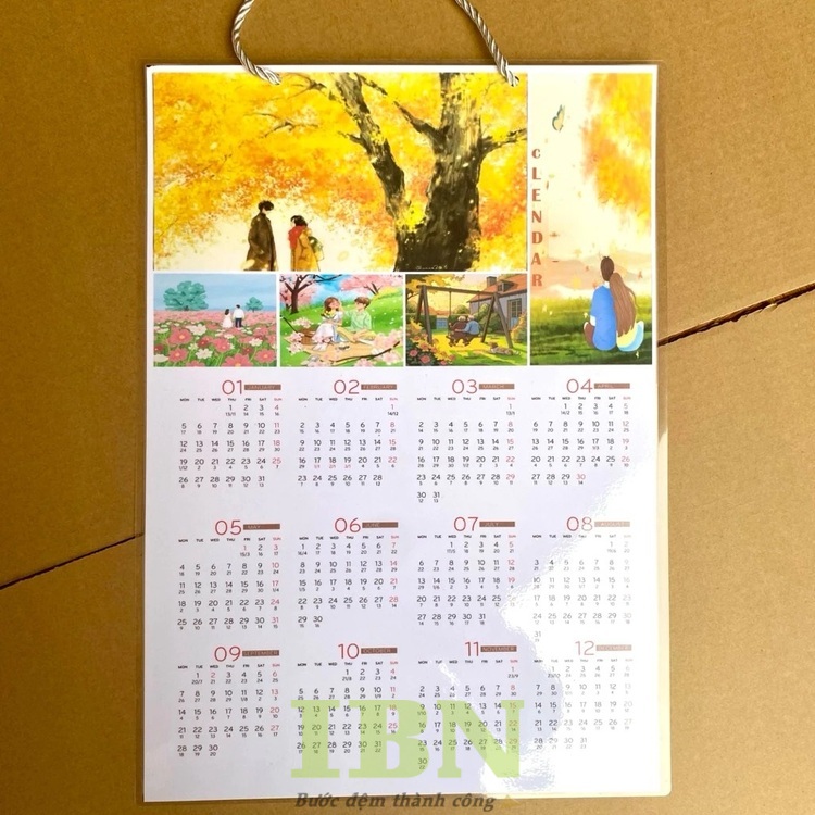Mẫu lịch treo tường 1 tờ năm 2027