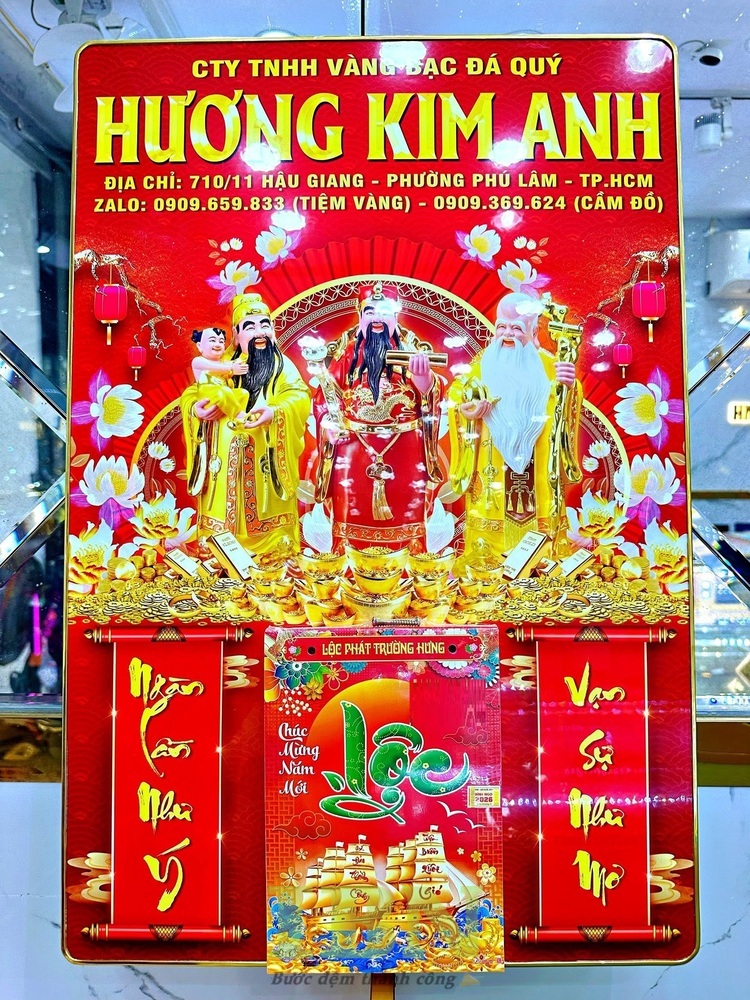 Mẫu lịch Tết 2027 cho tiệm vàng