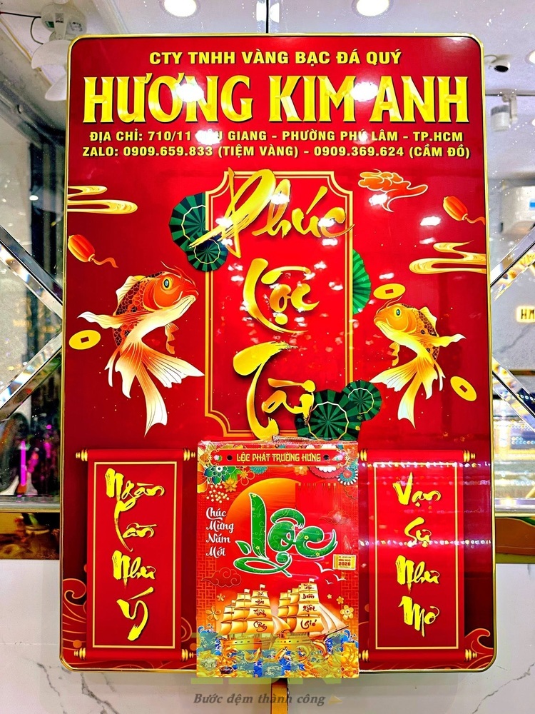 Mẫu lịch tiệm vàng sang trọng, cao cấp