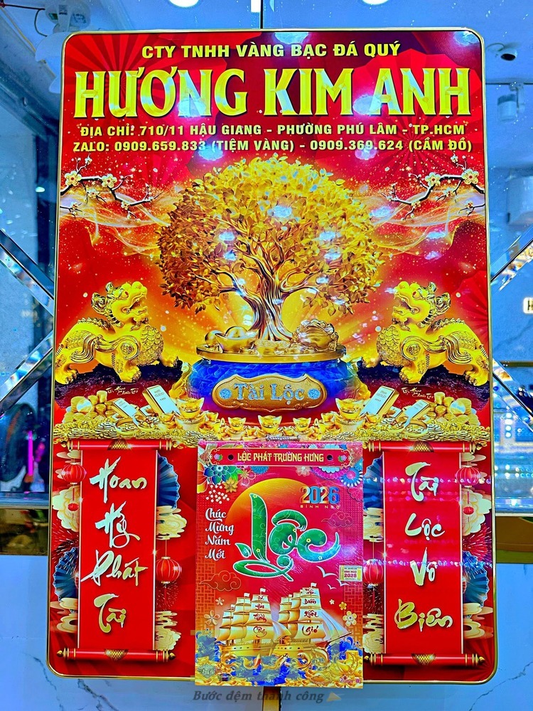 Mẫu lịch tiệm vàng đẹp ấn tượng, cao cấp