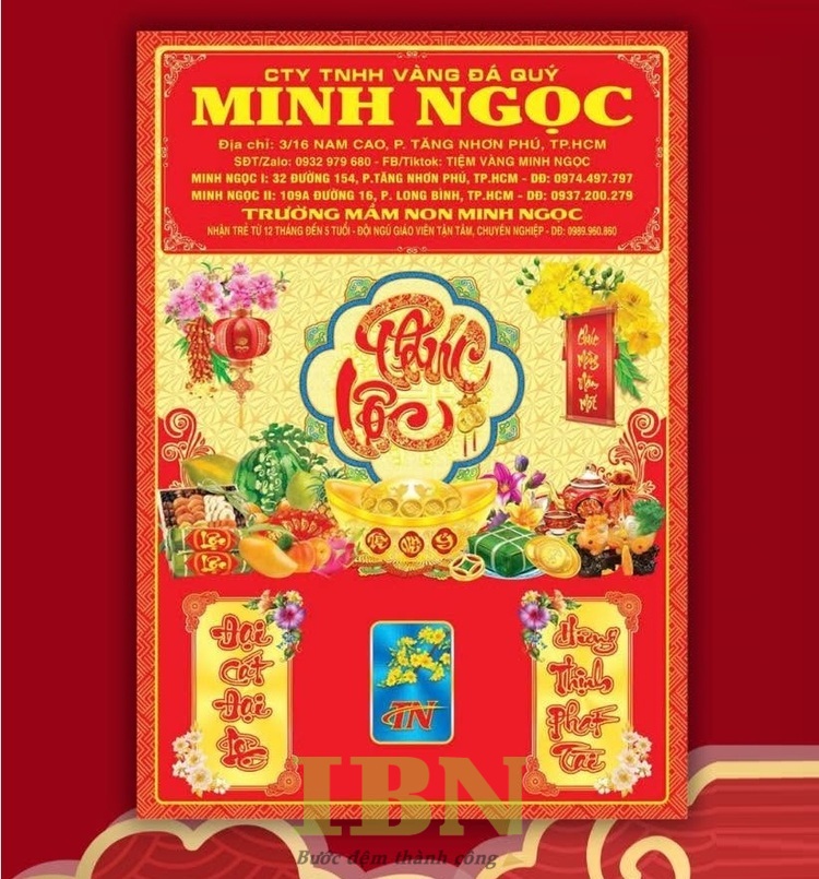 Mẫu lịch tiệm vàng dạng lịch bloc