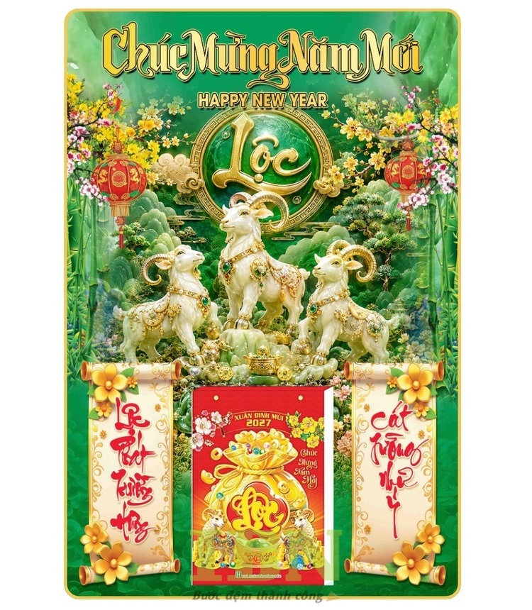 Mẫu lịch tiệm vàng dạng bloc, khánh lịch làm từ nhựa cao cấp
