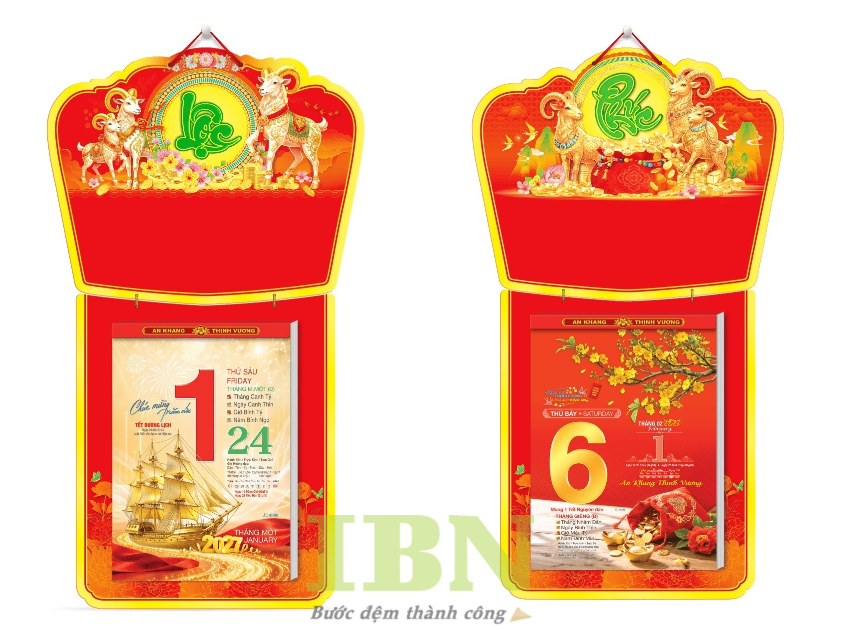 Mẫu lịch treo tường đẹp - lịch bloc